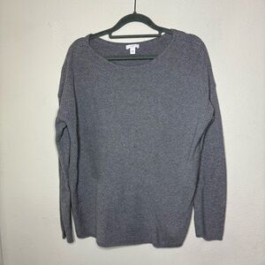 J. Jill Charcoal Crewneck Sweater Size Medium